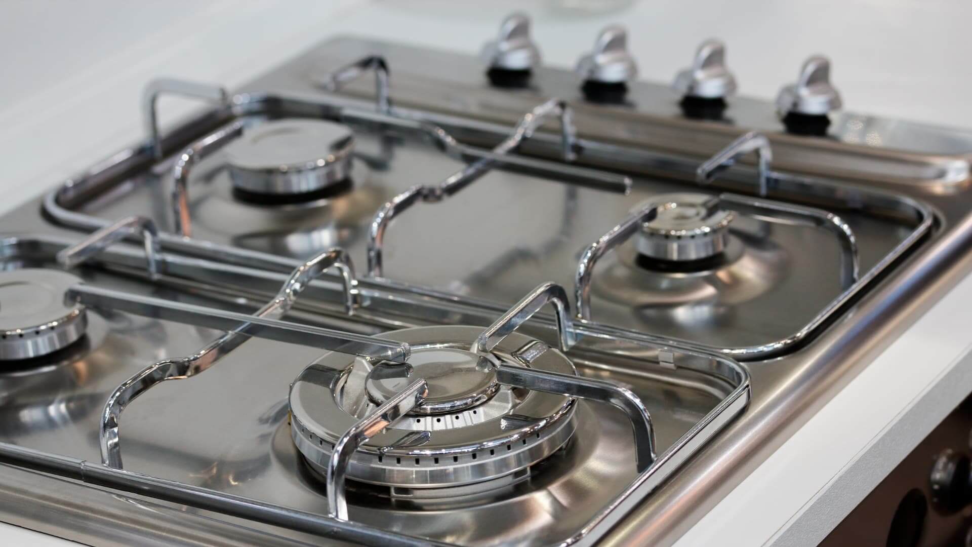 stainless steel cooktop